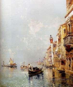 ジュデッカ運河 ヴェネツィア フランツ リチャード ウンターベルガー ヴェネツィア Oil Paintings